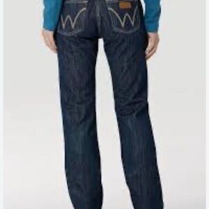Wrangler Women's Dark Blue Straight Leg Jeans